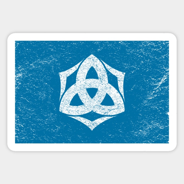 Kashiwazaki, Niigata Trinity Symbol - Distressed Sticker by calvinistbrony